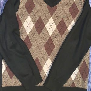 Men’s Brown & Black Argyle Sweater